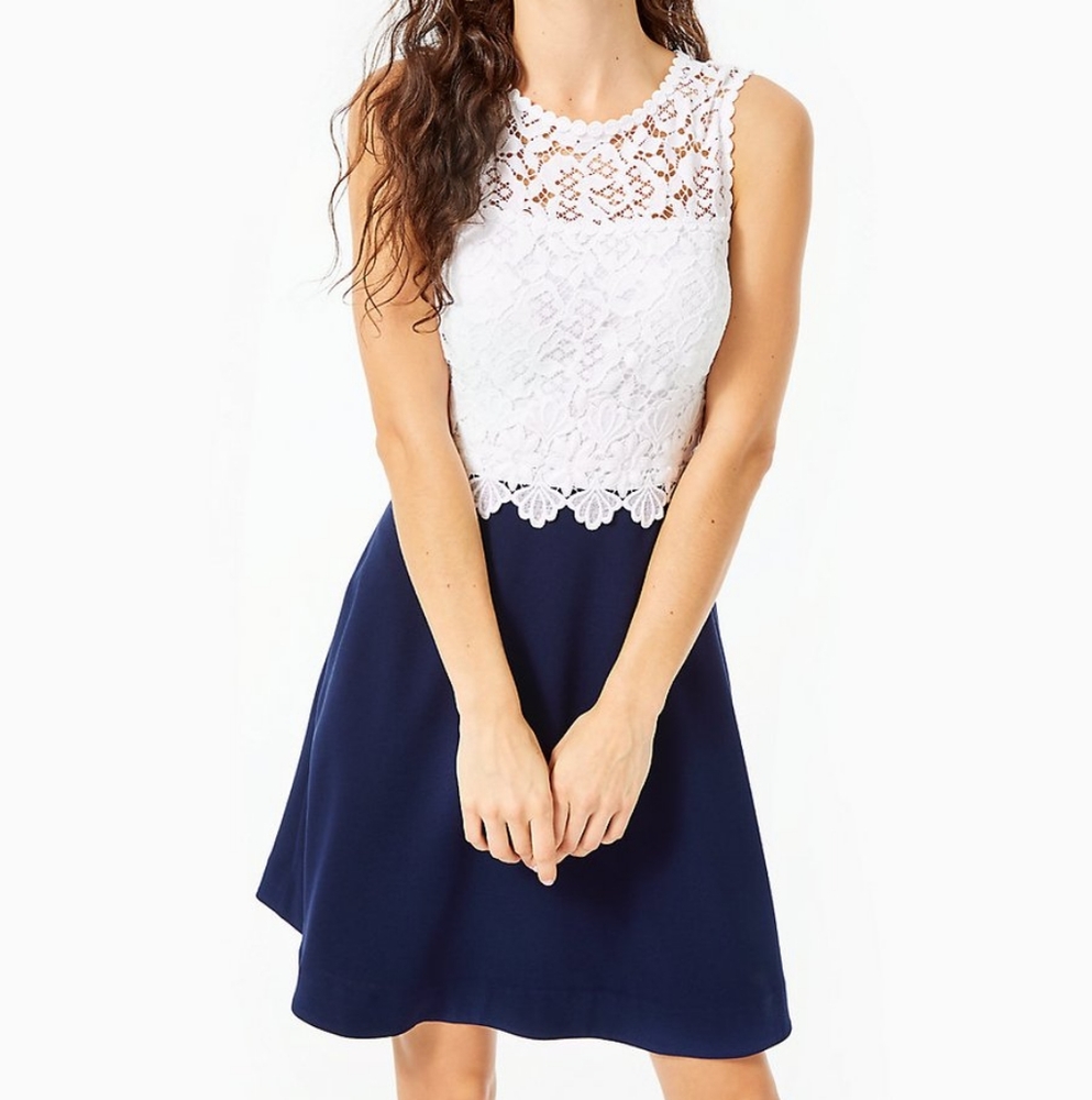 Lilly Pulizter True Navy Carolyn Dress 8